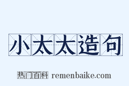 小太太造句是什么意思的图片